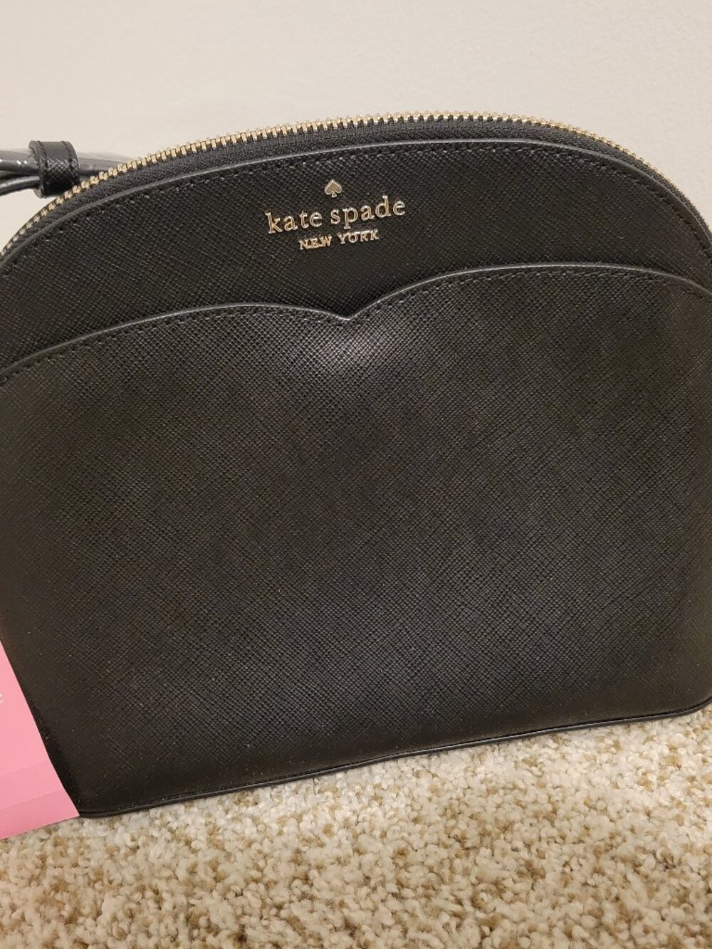 NWT Kate Spade Black Saffiano Leather Payton Dome Crossbody Bag